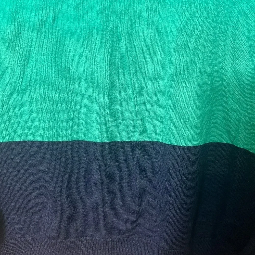 Vintage jcp Cashmere‎ Blend Color Block V Neck Sweater Large Preppy Academia Y2K